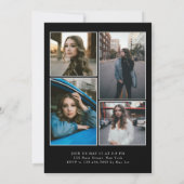 Oval Bold Modern Class of 2024 Foto Abschluss Einladung (Rückseite)