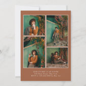 Oval Bold Modern Class of 2024 Foto Abschluss Einladung (Rückseite)