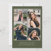 Oval Bold Modern Class of 2024 Foto Abschluss Einladung (Rückseite)