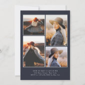 Oval Bold Modern Class of 2024 Foto Abschluss Einladung (Rückseite)