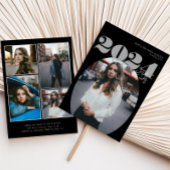 Oval Bold Modern Class of 2024 Foto Abschluss Einladung