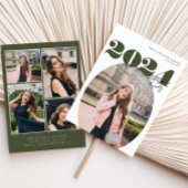 Oval Bold Modern Class of 2024 Foto Abschluss Einladung