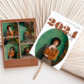 Oval Bold Modern Class of 2024 Foto Abschluss Einladung