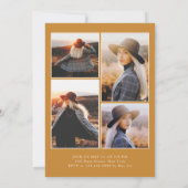 Oval Bold Modern Class of 2024 Foto Abschluss Einladung (Rückseite)