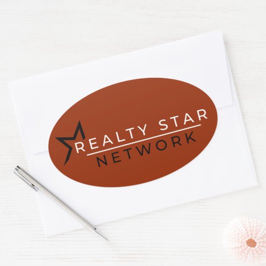 Oval Branded Sticker (Umschlag)