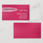 Oval - Brushed Crimson Visitenkarte (Vorne/Hinten)