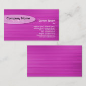 Oval - Brushed Magenta Visitenkarte (Vorne/Hinten)