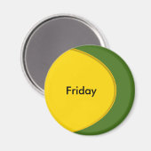 OVAL BUTTON - Gelb + Ihr Text und Ihre Ideen Magnet (Vorderseite/Rückseite)