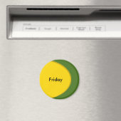 OVAL BUTTON - Gelb + Ihr Text und Ihre Ideen Magnet (In Situ (Geschirrspüler))