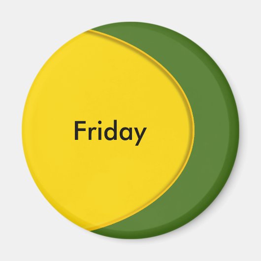OVAL BUTTON - Gelb + Ihr Text und Ihre Ideen Magnet (Vorne)