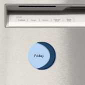 OVAL BUTTON - Hellblau + Ihr Text und Ihre Ideen Magnet (In Situ (Geschirrspüler))