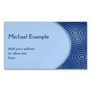 OVAL BUTTON - Hellblau + Ihr Text und Ihre Ideen Magnetische Visitenkarte