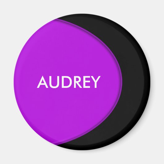 OVAL BUTTON - lila + Ihr Text und Ihre Ideen Magnet (Vorne)