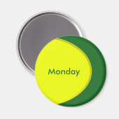 OVAL BUTTON - Neongelb + Ihr Text & Ideen Magnet (Vorderseite/Rückseite)