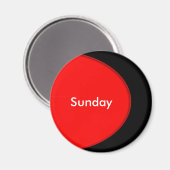 OVAL BUTTON - Neonrot + Ihr Text & Ideen Magnet (Vorderseite/Rückseite)