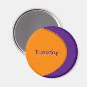 OVAL BUTTON - Orange + Ihr Text und Ihre Ideen Magnet (Vorderseite/Rückseite)