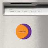 OVAL BUTTON - Orange + Ihr Text und Ihre Ideen Magnet (In Situ (Geschirrspüler))
