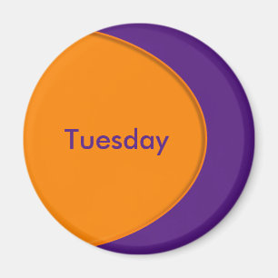 OVAL BUTTON - Orange + Ihr Text und Ihre Ideen Magnet