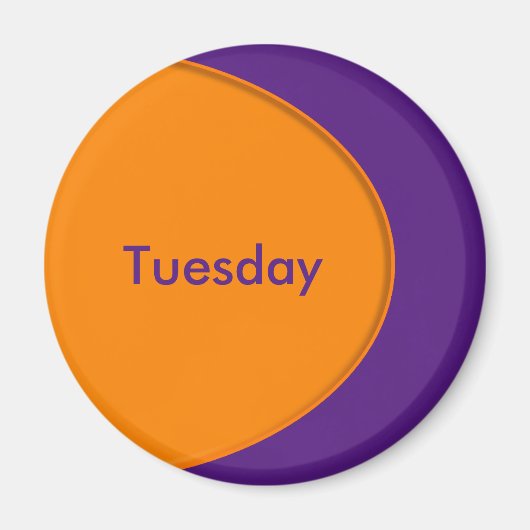 OVAL BUTTON - Orange + Ihr Text und Ihre Ideen Magnet (Vorne)