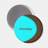 OVAL BUTTON - Türkis + Ihr Text und Ihre Ideen Magnet (Vorderseite/Rückseite)