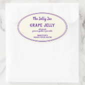 Oval Canned Trauben Gelely Ihr Firmenname Etikett Ovaler Aufkleber (Tasche)