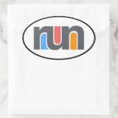 Oval Car Aufkleber ausführen (Tasche)