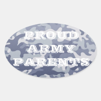 Oval Car Sticker für Eltern der Proud Army