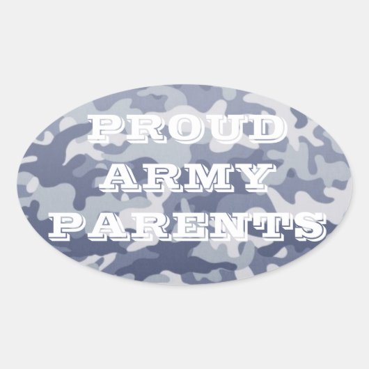 Oval Car Sticker für Eltern der Proud Army (Vorderseite)