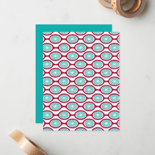 Oval Chains Mitteilungskarte (Vorderseite/Rückseite Beispiel)