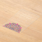 Oval Classic Mandala Wedding West Pacific Variant Acryleinladungen (Ablage )