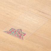 Oval Classic Mandala Wedding West Pacific Variant Acryleinladungen (Ablage )