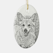 Oval Corgi Weihnachtsschmuck (Rechts)