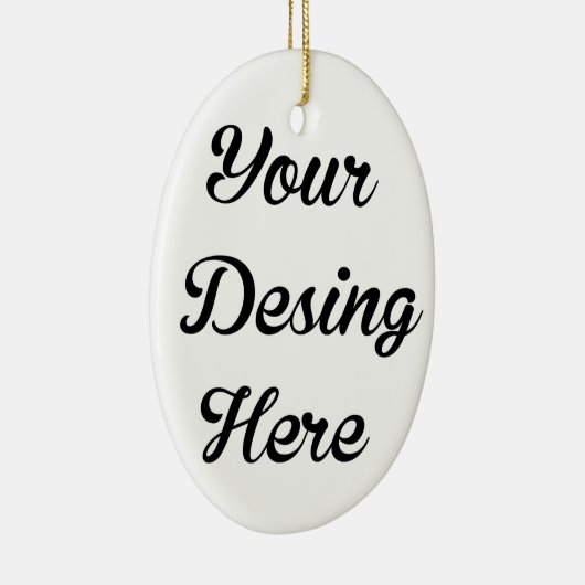 Oval Custom Christmas Keramik Ornament (Rechts)