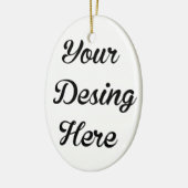 Oval Custom Christmas Keramik Ornament (Links)