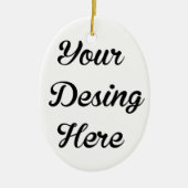 Oval Custom Christmas Keramik Ornament (Vorne)