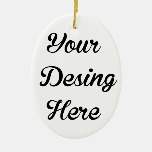 Oval Custom Christmas Keramik Ornament (Vorne)