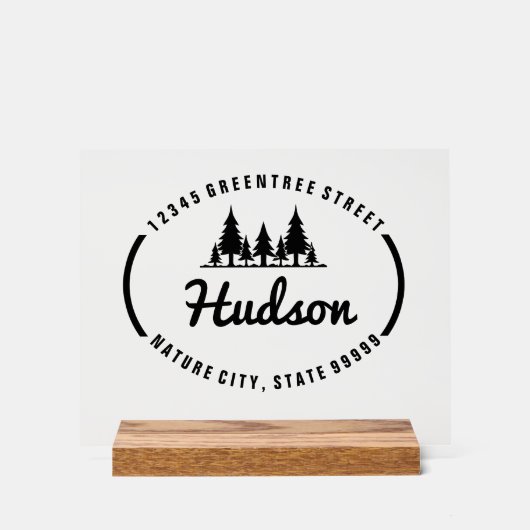 Oval Design ID304 Acrylschild (Vorderseite)