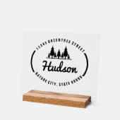 Oval Design ID304 Acrylschild (Winkel)