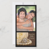 Oval Diamond Ring on Brown Wedding Danke (Vorderseite)