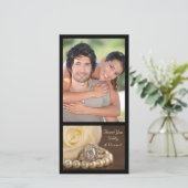 Oval Diamond Ring on Brown Wedding Danke (Stehend Vorderseite)