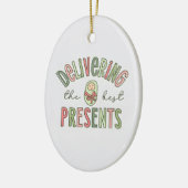 Oval die besten Geschenke, Arbeit und Leistung lie Keramik Ornament (Links)