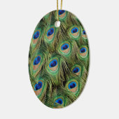 Oval du Peacock Keramik Ornament (Links)