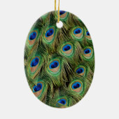 Oval du Peacock Keramik Ornament (Hinten)