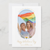 Oval Effect Pride Heart Happy Valentine's Day Save The Date (Vorderseite)