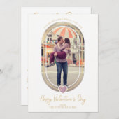 Oval Effect Purple Heart Happy Valentine's Day Save The Date (Vorne/Hinten)