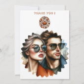 Oval Fall Pumpkin Groovy Boho Rusty Brown Wedding Einladung (Rückseite)