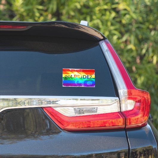 Oval-Fensterdekor für LGBT-Flag got Aufkleber (Auto Seite)