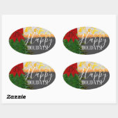 OVAL FESTIVE HOLIDAY Sticker (Blatt)