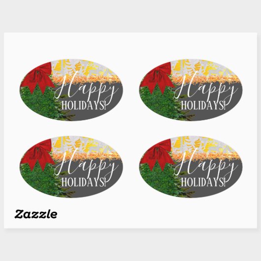 OVAL FESTIVE HOLIDAY Sticker (Blatt)
