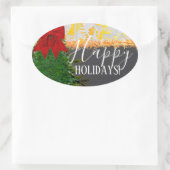 OVAL FESTIVE HOLIDAY Sticker (Tasche)